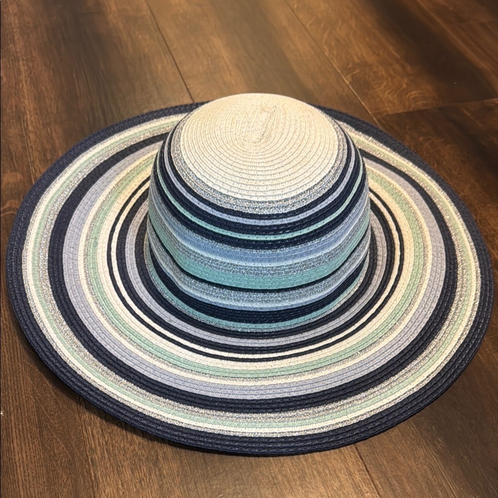 Elegant Multicolor Striped Woven Women's Sun Hat